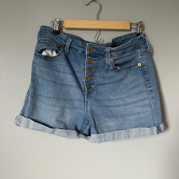 Universal Thread Pants - Universal thread button up cuffed mid rise jean shorts 12